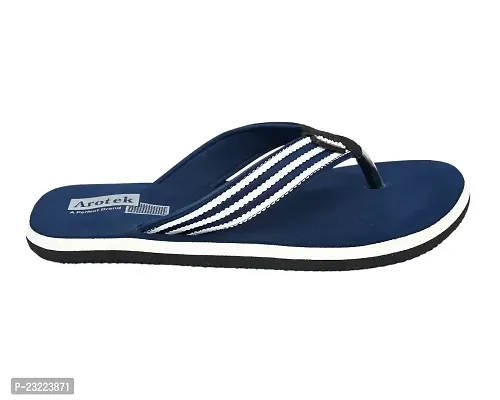 AROTEK Comfortable Stylish Slippers/Flip -flop Chappal for Men (Navy Blue, numeric_7)