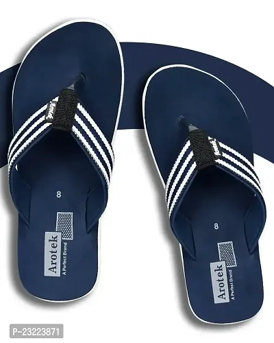 AROTEK Comfortable Stylish Slippers/Flip -flop Chappal for Men (Navy Blue, numeric_7)-thumb4