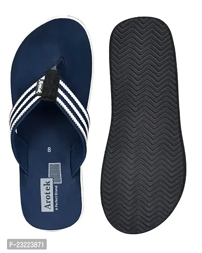 AROTEK Comfortable Stylish Slippers/Flip -flop Chappal for Men (Navy Blue, numeric_7)-thumb2