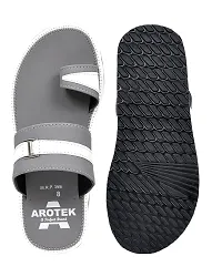 AROTEK Comfortable Stylish Slippers  Flip -flop for men (Grey, numeric_7)-thumb3