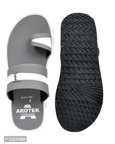 AROTEK Comfortable Stylish Slippers  Flip -flop for men (Grey, numeric_7)-thumb4