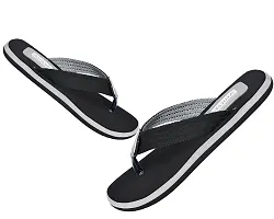 AROTEK Extra Comfort Stylish Slippers/Flip -flop Chappal for Men (Black, numeric_8)-thumb2