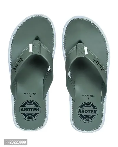 AROTEK Men's Flip Flop Casual Slipper Comfortable for Daily Use (Green, 6)-thumb0
