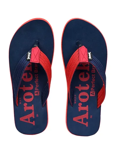 AROTEK Stylish Comfortable Slippers for men (Navy Blue, numeric_7)