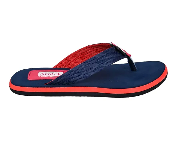 AROTEK Extra Comfort Stylish Slippers/Flip -flop Chappal for Men (Nay Blue, numeric_9)