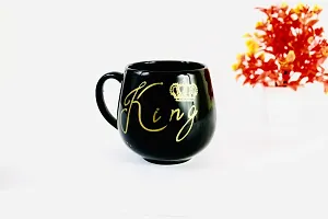 Ceramic King Queen Coffee Mug Valentine Gift for Couple Microwave and Dishwasher Safe Coffee Mug Anniversary, Wedding Gift Mugs for Coffee Set (Pack of 2)-thumb1