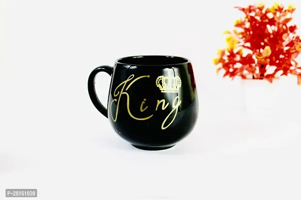 Ceramic King Queen Coffee Mug Valentine Gift for Couple Microwave and Dishwasher Safe Coffee Mug Anniversary, Wedding Gift Mugs for Coffee Set (Pack of 2)-thumb2