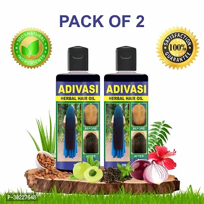 Adivasi herbal HAIR OIL FOR All Type of Hair Problem Growth Hair Oil  (200ml) Pack Of 2-thumb0