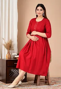 Designer Casual Women Rayon Maternity Kurta-thumb4