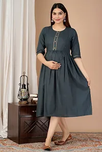 Designer Casual Women Rayon Maternity Kurta-thumb2