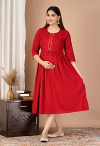 Designer Casual Women Rayon Maternity Kurta-thumb2