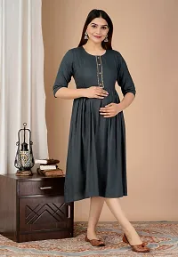 Designer Casual Women Rayon Maternity Kurta-thumb4