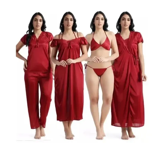 Stylish Blend Nighty Set For Women- Pieces