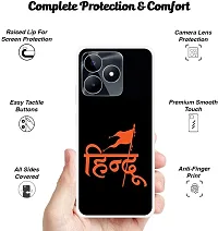 Back Cover for realme Narzo N53 Black Orange Silicon-thumb3