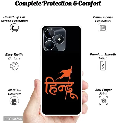 Back Cover for realme Narzo N53 Black Orange Silicon-thumb4