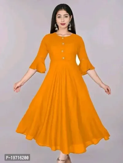 Stylish Rayon Full Length Kurti For Women-thumb0