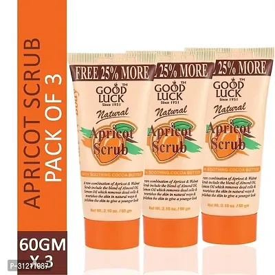 Goodluck Apricot Scrub 60G Pack Of 3-thumb0