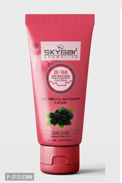 Skyabar De-Tan Skin Whitening Face Wash With Malberry And Liquonce Extracts Each 60Ml