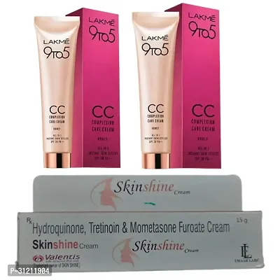 9 To 5 Cc Cream Mini, 01, Light Face Makeup With Natural Skin Shine Cream 15 Gm Combo-thumb0