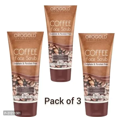 Orogold Coffee Face Scrub Pack Of 3-thumb0