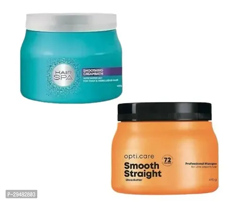 Optecare Smooth  Straight Hair Smoothing Spa, 490g Hair Spa Smoothing Creambath 490 Gram-thumb0