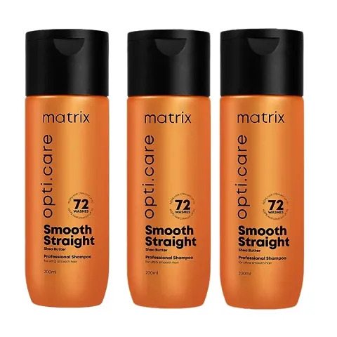 Matrix Opti.Care Professional Shampoo for Salon Smooth Straight Hair pack of 3