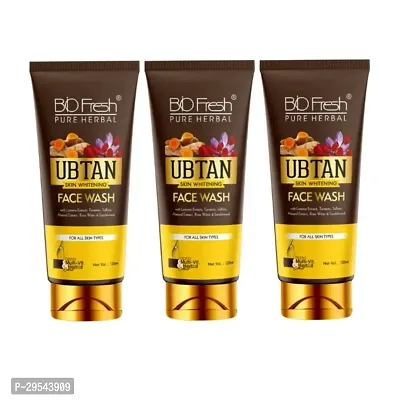 Biofresh Ubtan Face Wash For Skin Whitening With Almond  Herbal Extracts For All Skin Types (Net 120ml)-thumb0