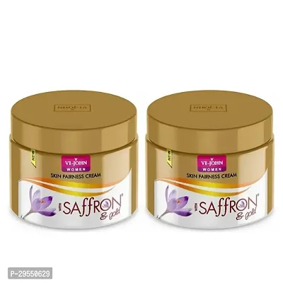 VI - JOHN Gold Saffron Fairness Cream For Uneven Skin Tone  All Skin | Chemical Free Face Cream pack of 2-thumb0