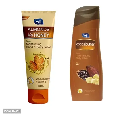 Almonds with Honey Deep Moisturising Hand  Body Lotion  Cocoa Butter Body Lotion 100ml  Combo