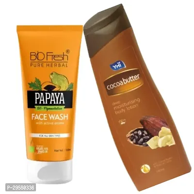 Papaya Face Wash  Cocoa Butter Body Lotion 100ml  combo-thumb0