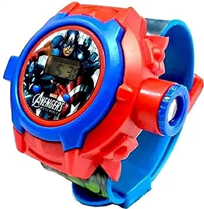 24 image superheros, benten, doraemon,barbie,angribird, avenger , spidermaan, projector digital watch, best gift for kids, birthday gift, diwali gift for kids boys girls.