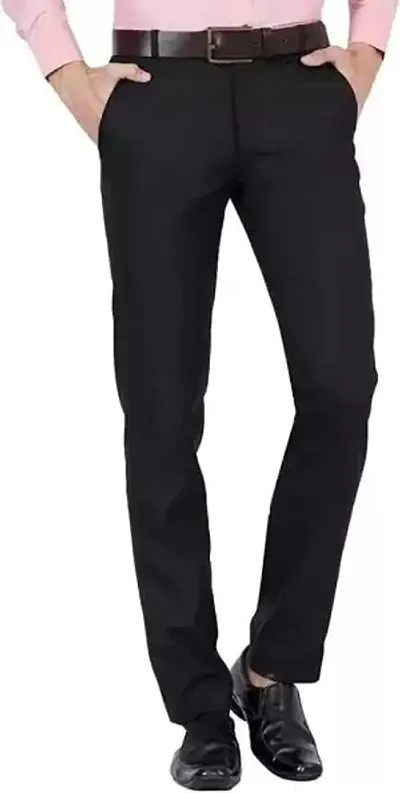 Stylish Blend Solid Formal Trouser For Men