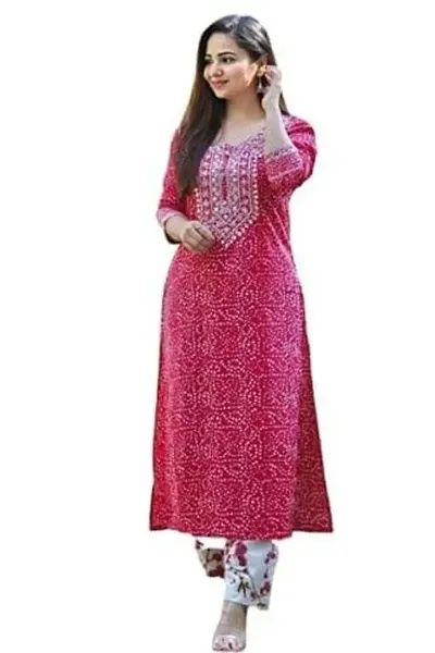 Fancy Viscose Rayon Kurta Set For Women