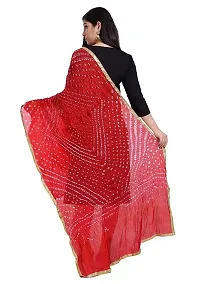 Multicoloured Art Silk Bandhani Dupatta-thumb3