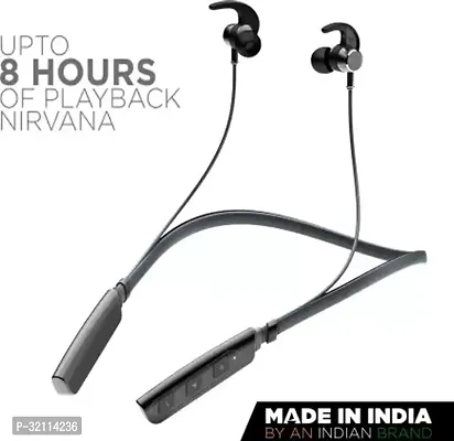 Wireless Neckband with Mic Powerful Stereo Sound Quality BT Headset  (Black, In the Ear)-thumb3