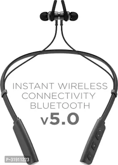 WeRock B235 Wireless Neckband with Mic Powerful Stereo Sound Quality BT Headset W7 Bluetooth Headset (Black, In the Ear)-thumb2