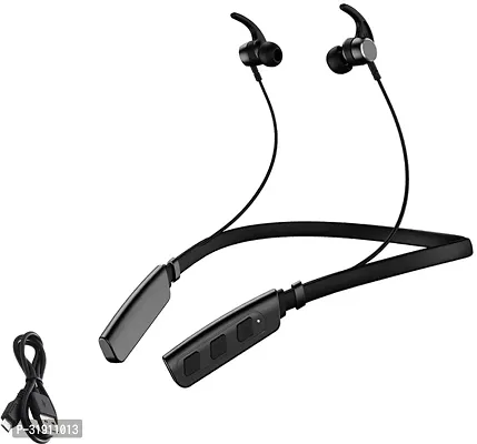 WeRock B235 Wireless Neckband with Mic Powerful Stereo Sound Quality BT Headset W41 Bluetooth Headset (Black, In the Ear)-thumb0