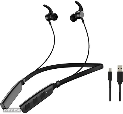 WeRock B235 Wireless Neckband with Mic Powerful Stereo Sound Quality BT Headset W28 Bluetooth Headset (Black, In the Ear)-thumb0