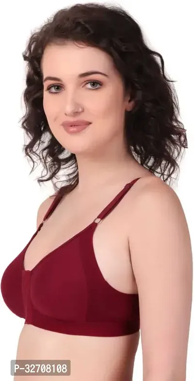 Stylish Cotton Blend Solid Bra for Women-thumb3