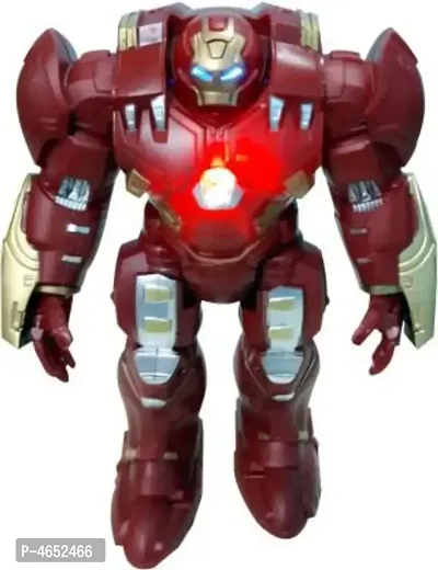 Jnk 9 Inches Avengers Hulk Buster Moving Robot Toy With Lights And Sound-thumb0