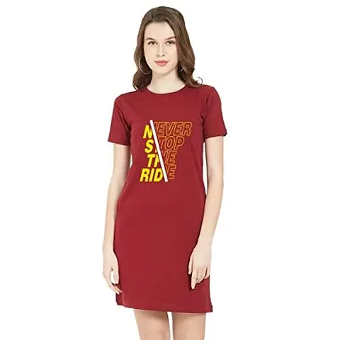 Trendy Blend T-Shirt Dress For Women