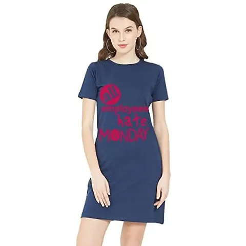 Stylish Blend T-shirt Dress For Women