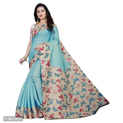 Stylish Polycotton Off White  Saree without Blouse piece For Women-thumb0