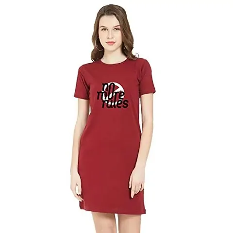 Trendy Blend T-Shirt Dress For Women