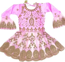 Pink Net Lehenga Choli for Girls-thumb2