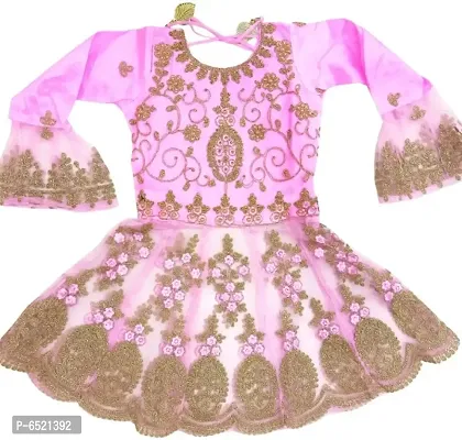 Pink Net Lehenga Choli for Girls-thumb3