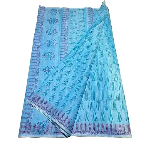 Attractive Cotton Saree with Blouse piece 