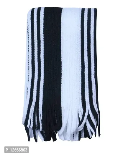 Talgo Boy's Muffler Style Wool Scarf (White)-thumb2