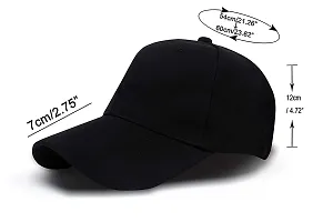 VEERUS Unisex Black Baseball Cap for Men  Women-thumb3