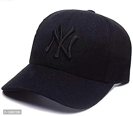 Adult's Polyester, Cotton Sport Cap (Pack Of 1) (BLK EMB SPORTBOYS CAP-057_Black_Free Size)